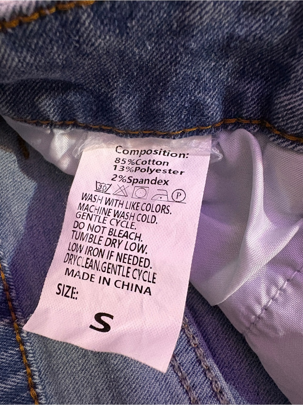 SHEIN Light Blue Rolled Cuff Denim Shorts - Picture 8 of 10